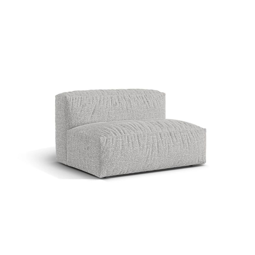 Martina Modulares Sofa Sitzelement, Sitztiefe 76 cm, aus Boucle in Silber (Monet Silver), 132x106 cm von Micadoni – Bild 3