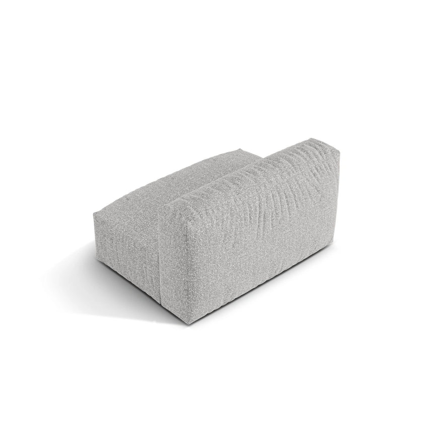 Martina Modulares Sofa Sitzelement, Sitztiefe 76 cm, aus Boucle in Silber (Monet Silver), 132x106 cm von Micadoni – Bild 4