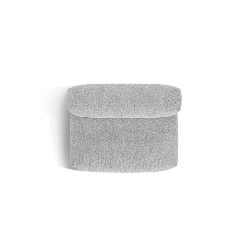 Martina Modulares Sofa Sitzelement, Sitztiefe 76 cm, aus Boucle in Silber (Monet Silver), 132x106 cm von Micadoni – Bild 5