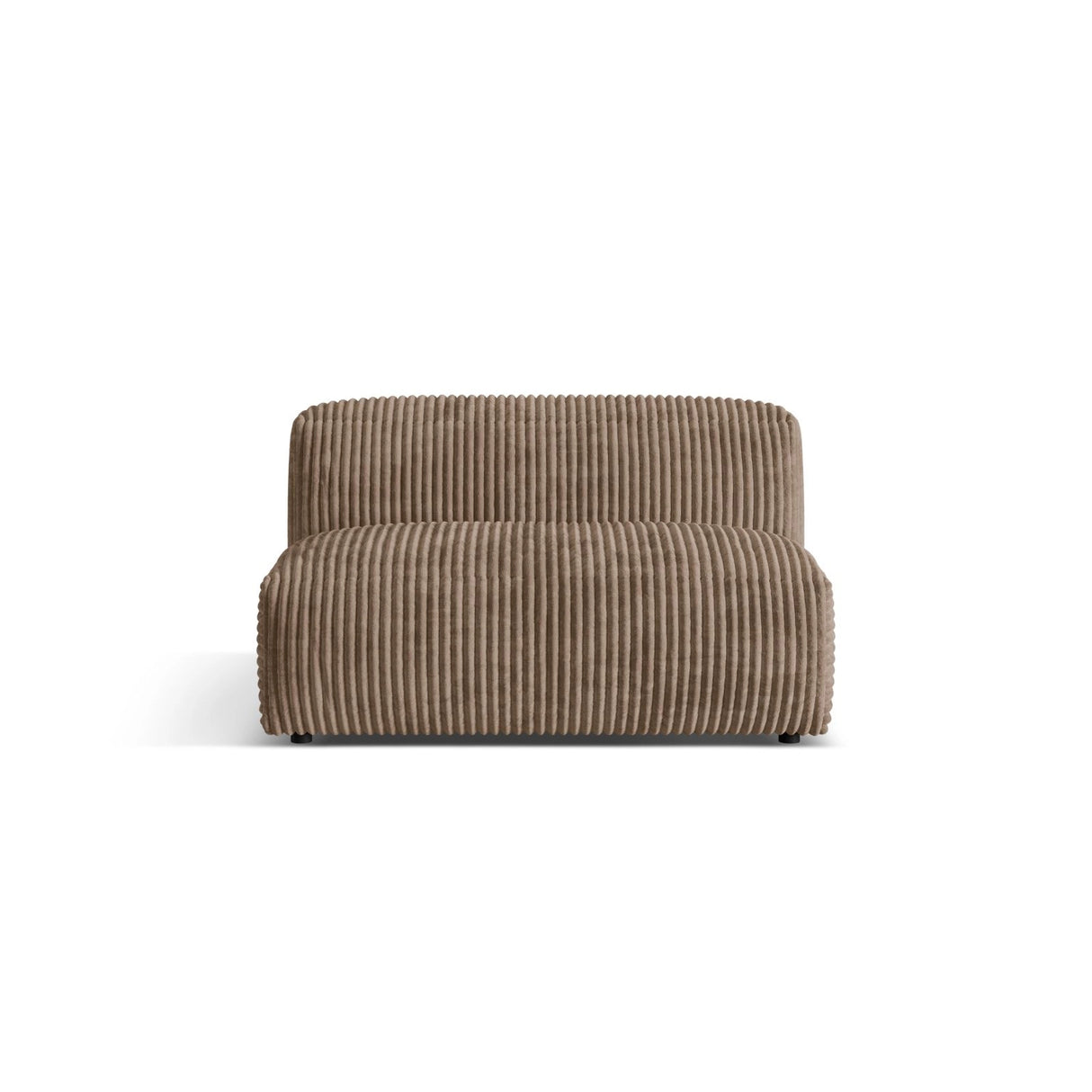 Martina Modulares Sofa Sitzelement, Sitztiefe 76 cm, aus Cord in Acorn (Tilia 17), 132x106 cm von Micadoni – Bild 1