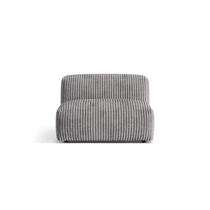 Martina Modulares Sofa Sitzelement, Sitztiefe 76 cm, aus Cord in Hellgrau (Tilia 86), 106x90 cm von Micadoni – Bild 1
