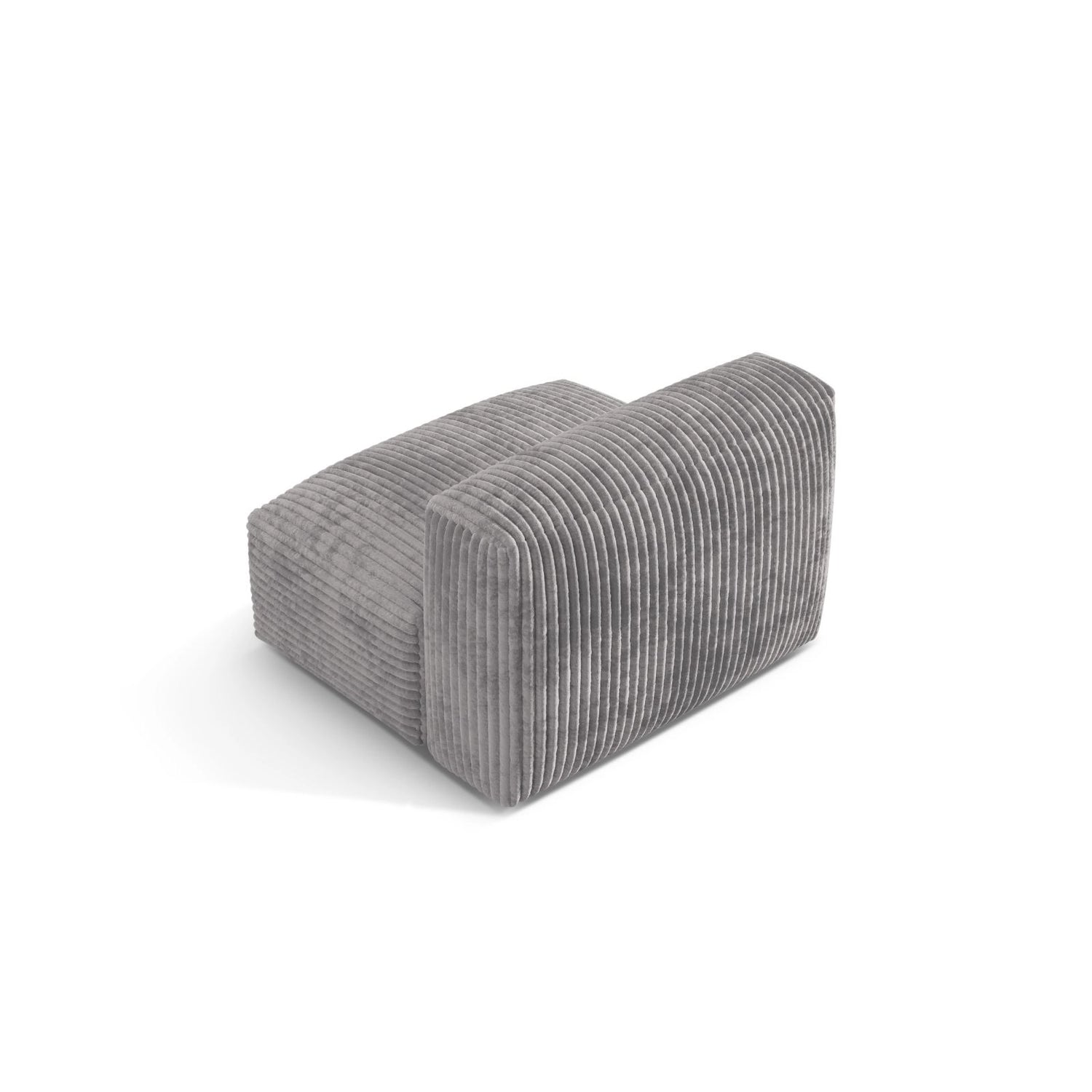 Martina Modulares Sofa Sitzelement, Sitztiefe 76 cm, aus Cord in Hellgrau (Tilia 86), 106x90 cm von Micadoni – Bild 4