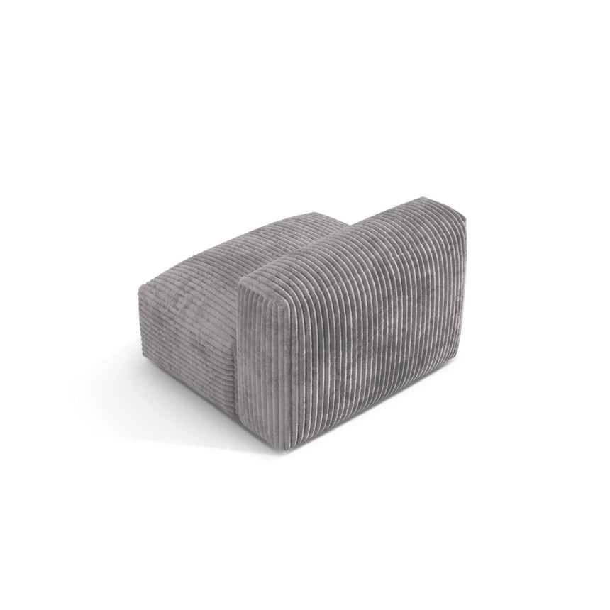 Martina Modulares Sofa Sitzelement, Sitztiefe 76 cm, aus Cord in Hellgrau (Tilia 86), 106x90 cm von Micadoni – Bild 4