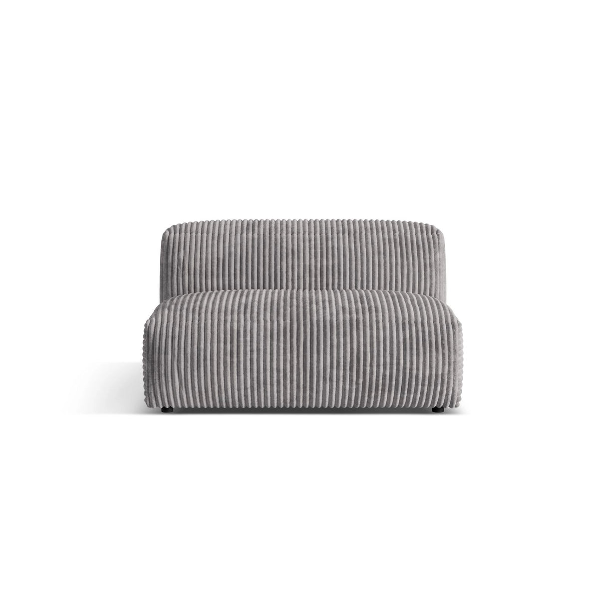 Martina Modulares Sofa Sitzelement, Sitztiefe 76 cm, aus Cord in Hellgrau (Tilia 86), 132x106 cm von Micadoni – Bild 1