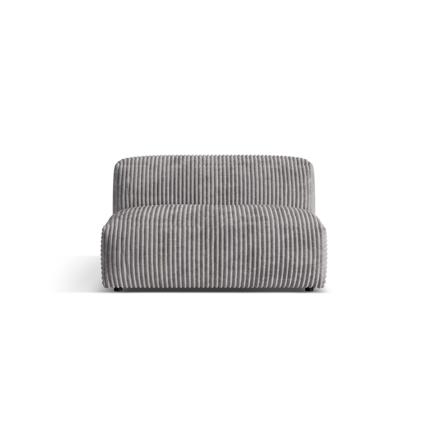 Martina Modulares Sofa Sitzelement, Sitztiefe 76 cm, aus Cord in Hellgrau (Tilia 86), 132x106 cm von Micadoni – Bild 1