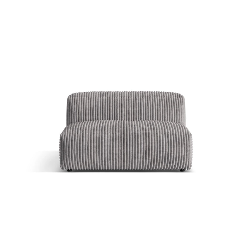 Martina Modulares Sofa Sitzelement, Sitztiefe 76 cm, aus Cord in Hellgrau (Tilia 86), 132x106 cm von Micadoni – Bild 1