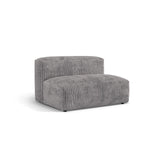 Martina Modulares Sofa Sitzelement, Sitztiefe 76 cm, aus Cord in Hellgrau (Tilia 86), 132x106 cm von Micadoni – Bild 3