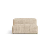 Martina Modulares Sofa Sitzelement, Sitztiefe 76 cm, aus Cord in Leichtes Beige (Tilia 03), 132x106 cm von Micadoni – Bild 1
