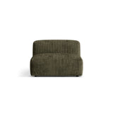 Martina Modulares Sofa Sitzelement, Sitztiefe 76 cm, aus Cord in Moosgrün (Tilia 37), 106x90 cm von Micadoni – Bild 1