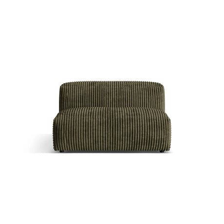 Martina Modulares Sofa Sitzelement, Sitztiefe 76 cm, aus Cord in Moosgrün (Tilia 37), 132x106 cm von Micadoni – Bild 1