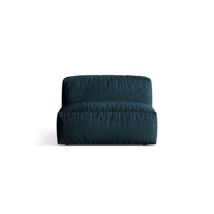 Martina Modulares Sofa Sitzelement, Sitztiefe 76 cm, aus Samt in Deep Petrol (Vogue 13), 106x90 cm von Micadoni – Bild 1