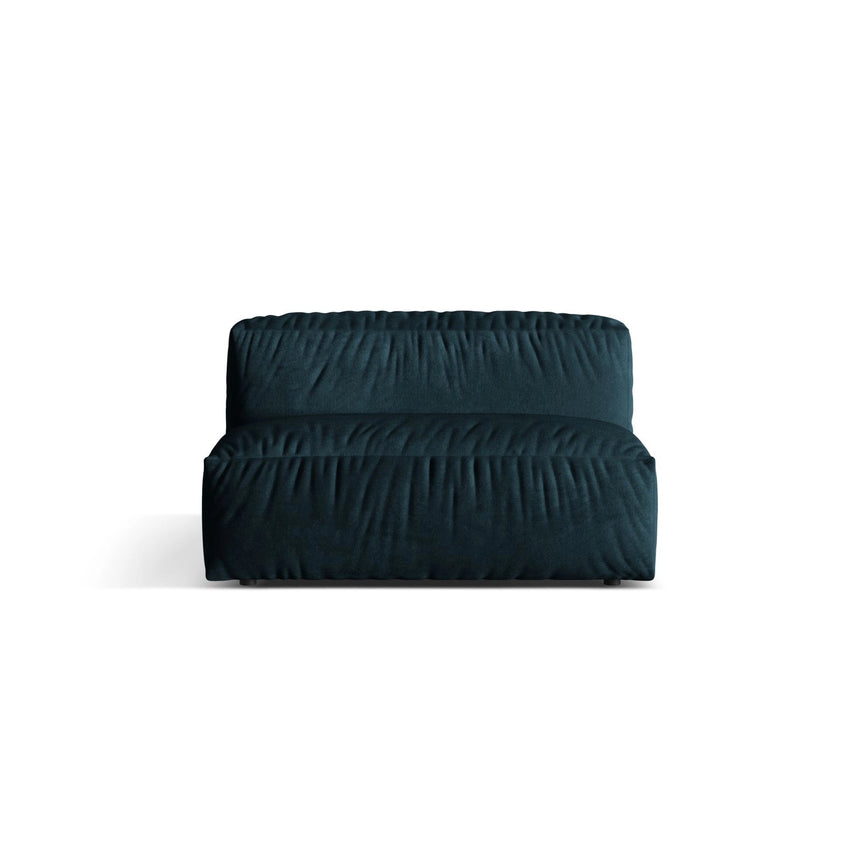Martina Modulares Sofa Sitzelement, Sitztiefe 76 cm, aus Samt in Deep Petrol (Vogue 13), 132x106 cm von Micadoni – Bild 1