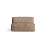 Martina Modulares Sofa Sitzelement, Sitztiefe 76 cm, aus Samt in Dunkelbeige (Vogue 3), 132x106 cm von Micadoni – Bild 1