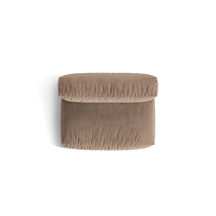 Martina Modulares Sofa Sitzelement, Sitztiefe 76 cm, aus Samt in Dunkelbeige (Vogue 3), 132x106 cm von Micadoni – Bild 5