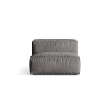 Martina Modulares Sofa Sitzelement, Sitztiefe 76 cm, aus Samt in Grau (Vogue 15), 106x90 cm von Micadoni – Bild 1