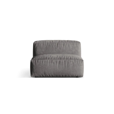 Martina Modulares Sofa Sitzelement, Sitztiefe 76 cm, aus Samt in Grau (Vogue 15), 106x90 cm von Micadoni – Bild 1