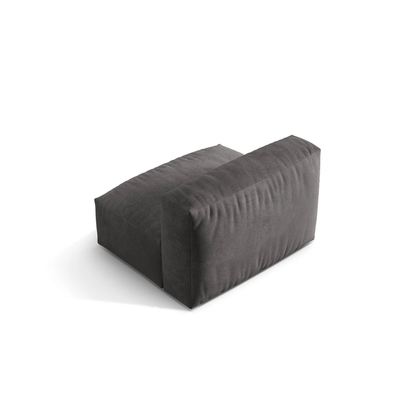 Martina Modulares Sofa Sitzelement, Sitztiefe 76 cm, aus Samt in Grau (Vogue 15), 106x90 cm von Micadoni – Bild 4