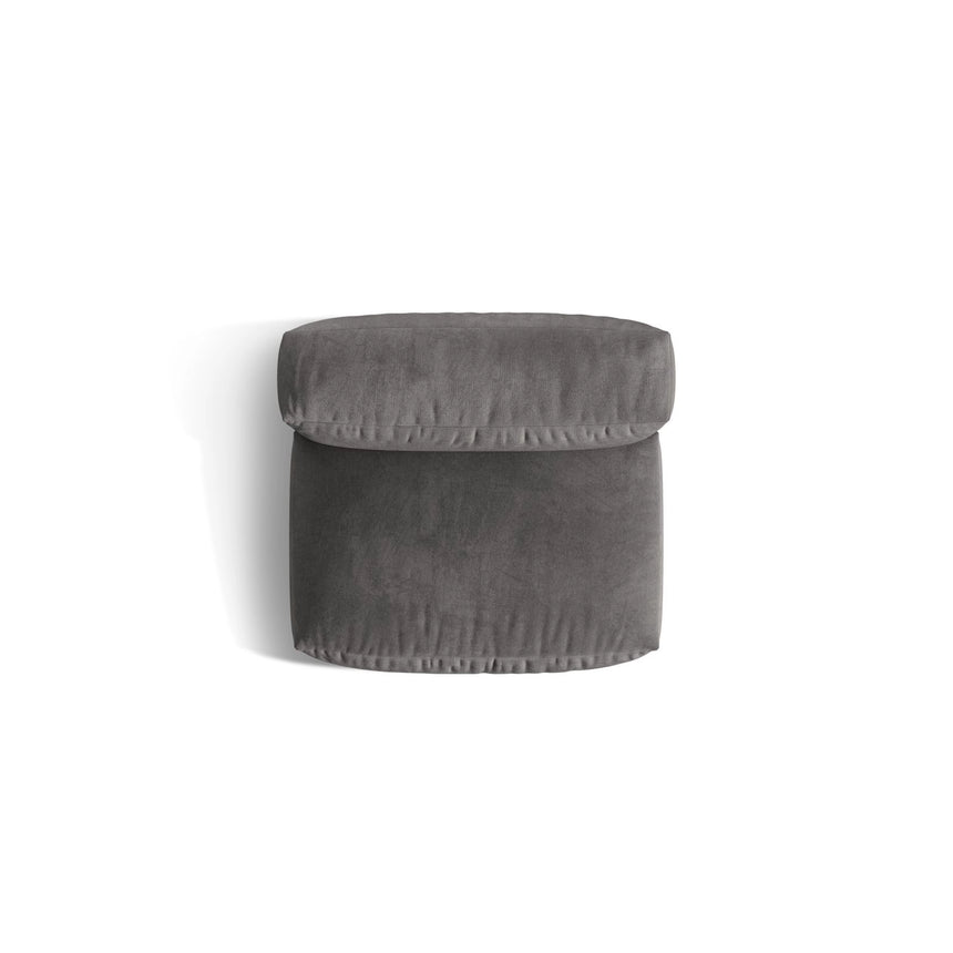 Martina Modulares Sofa Sitzelement, Sitztiefe 76 cm, aus Samt in Grau (Vogue 15), 106x90 cm von Micadoni – Bild 5