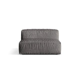 Martina Modulares Sofa Sitzelement, Sitztiefe 76 cm, aus Samt in Grau (Vogue 15), 132x106 cm von Micadoni – Bild 1
