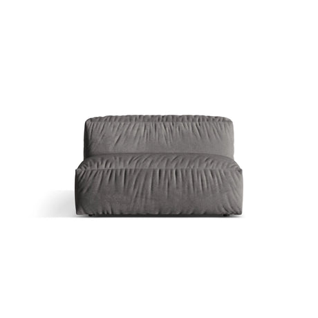 Martina Modulares Sofa Sitzelement, Sitztiefe 76 cm, aus Samt in Grau (Vogue 15), 132x106 cm von Micadoni – Bild 1