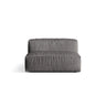 Martina Modulares Sofa Sitzelement, Sitztiefe 76 cm, aus Samt in Grau (Vogue 15), 132x106 cm von Micadoni – Bild 1