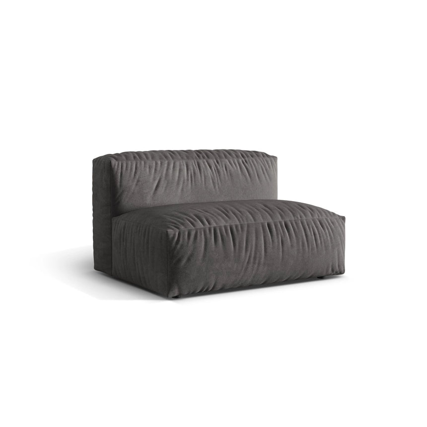 Martina Modulares Sofa Sitzelement, Sitztiefe 76 cm, aus Samt in Grau (Vogue 15), 132x106 cm von Micadoni – Bild 3