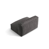 Martina Modulares Sofa Sitzelement, Sitztiefe 76 cm, aus Samt in Grau (Vogue 15), 132x106 cm von Micadoni – Bild 4