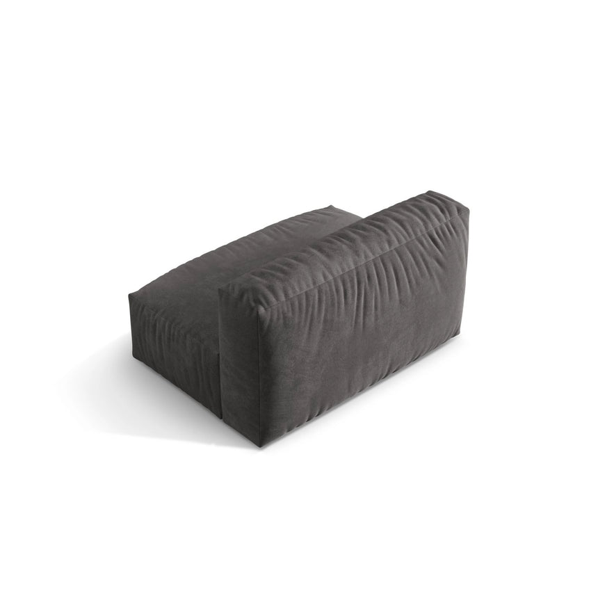 Martina Modulares Sofa Sitzelement, Sitztiefe 76 cm, aus Samt in Grau (Vogue 15), 132x106 cm von Micadoni – Bild 4