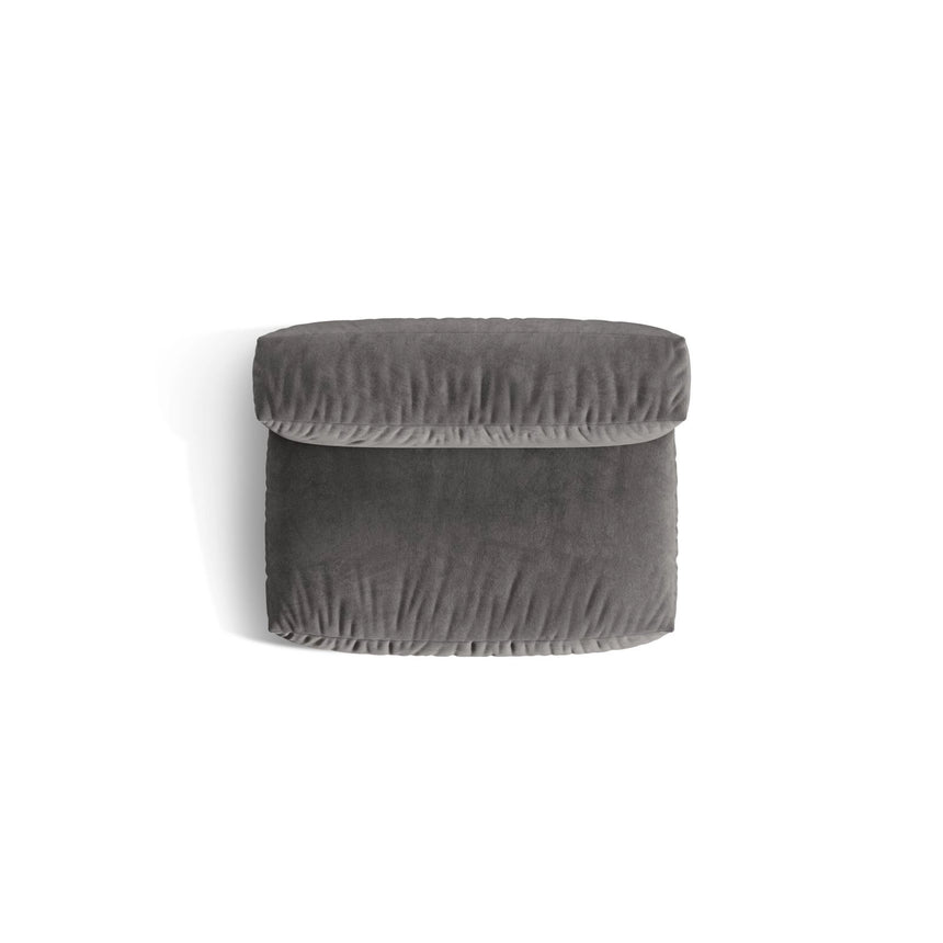 Martina Modulares Sofa Sitzelement, Sitztiefe 76 cm, aus Samt in Grau (Vogue 15), 132x106 cm von Micadoni – Bild 5