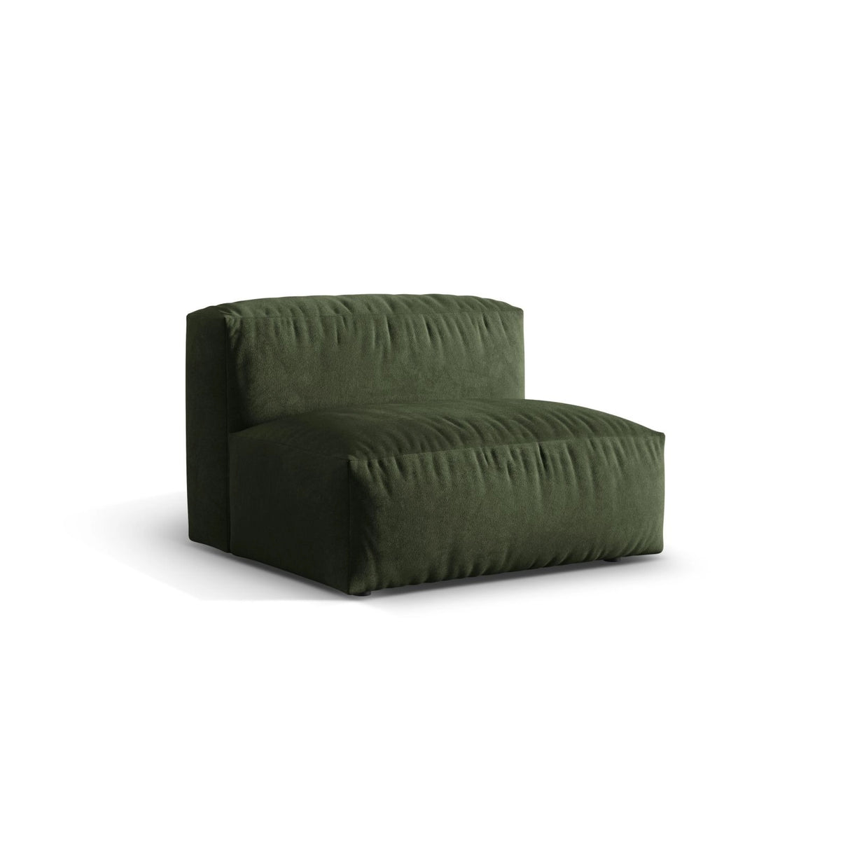 Martina Modulares Sofa Sitzelement, Sitztiefe 76 cm, aus Samt in Grün (Vogue 11), 106x90 cm von Micadoni – Bild 3