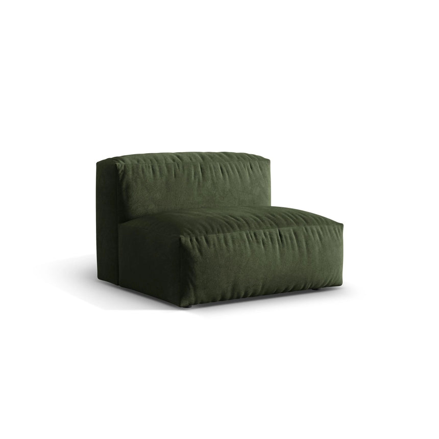 Martina Modulares Sofa Sitzelement, Sitztiefe 76 cm, aus Samt in Grün (Vogue 11), 106x90 cm von Micadoni – Bild 3