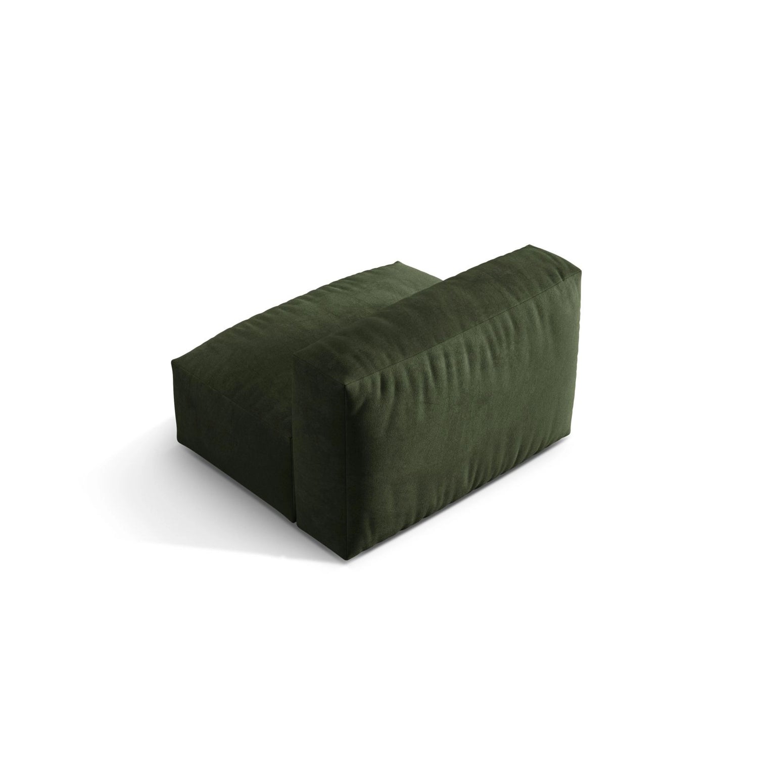 Martina Modulares Sofa Sitzelement, Sitztiefe 76 cm, aus Samt in Grün (Vogue 11), 106x90 cm von Micadoni – Bild 4