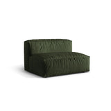 Martina Modulares Sofa Sitzelement, Sitztiefe 76 cm, aus Samt in Grün (Vogue 11), 132x106 cm von Micadoni – Bild 3
