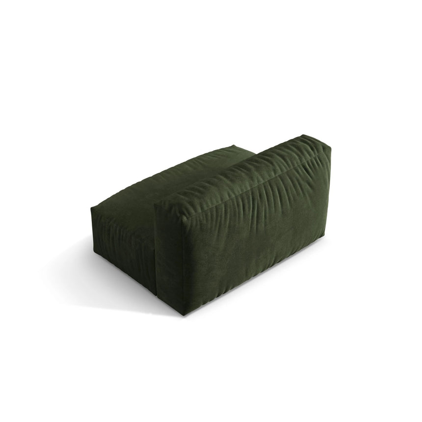 Martina Modulares Sofa Sitzelement, Sitztiefe 76 cm, aus Samt in Grün (Vogue 11), 132x106 cm von Micadoni – Bild 4