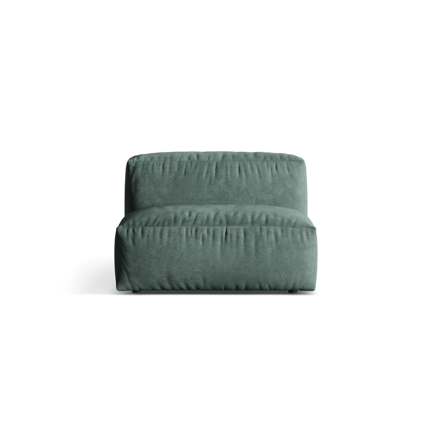 Martina Modulares Sofa Sitzelement, Sitztiefe 76 cm, aus Samt in Petrol (Vogue 12), 106x90 cm von Micadoni – Bild 1