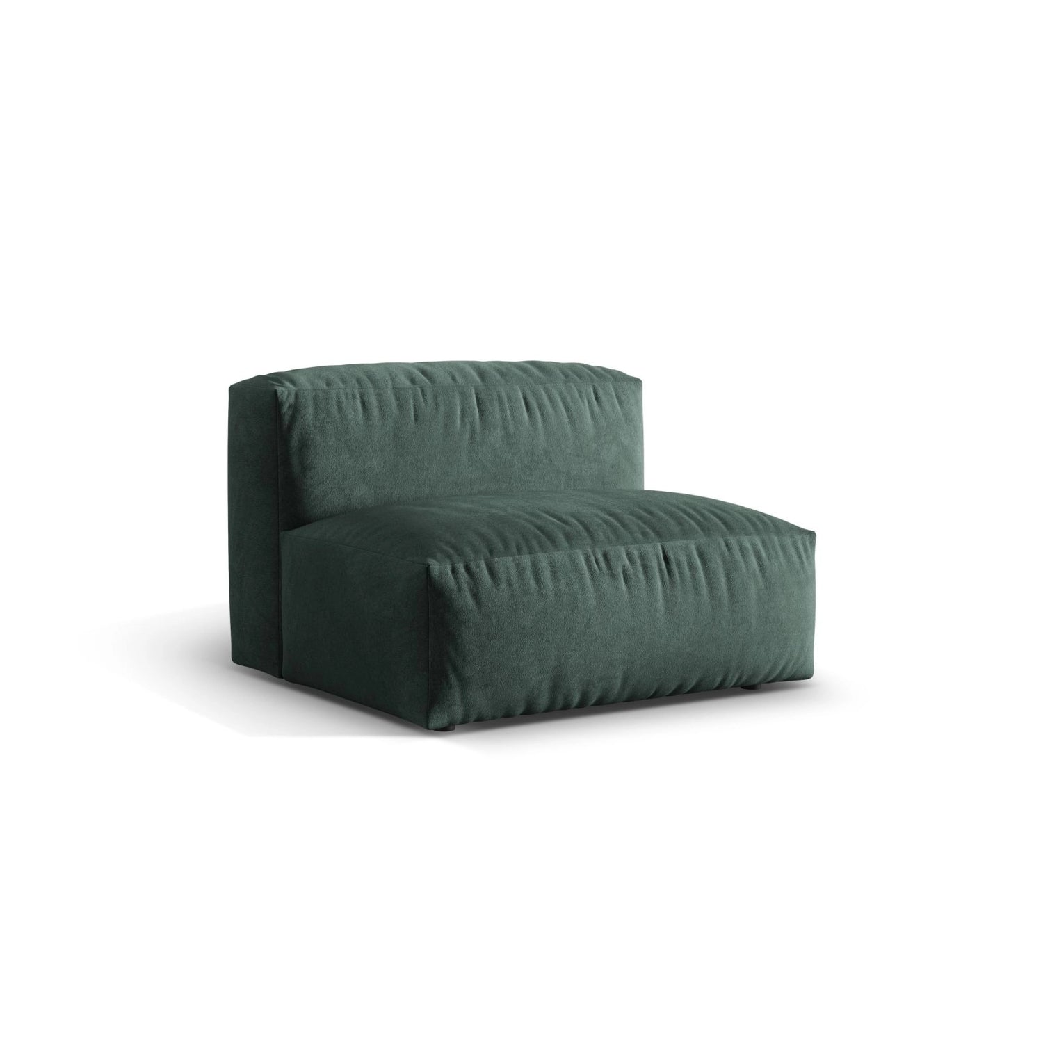 Martina Modulares Sofa Sitzelement, Sitztiefe 76 cm, aus Samt in Petrol (Vogue 12), 106x90 cm von Micadoni – Bild 3