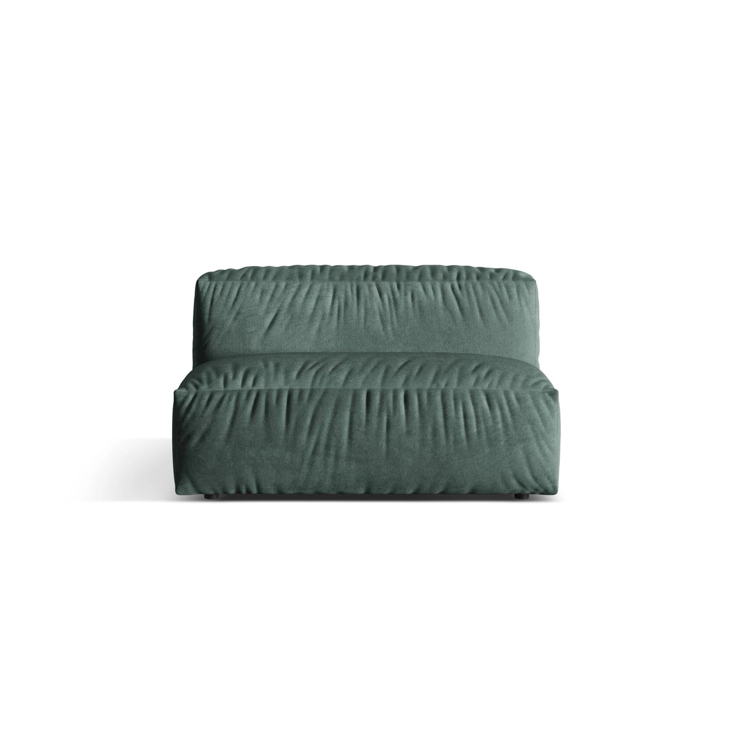 Martina Modulares Sofa Sitzelement, Sitztiefe 76 cm, aus Samt in Petrol (Vogue 12), 132x106 cm von Micadoni – Bild 1