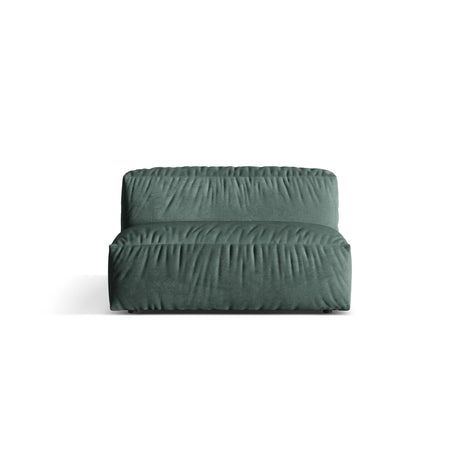 Martina Modulares Sofa Sitzelement, Sitztiefe 76 cm, aus Samt in Petrol (Vogue 12), 132x106 cm von Micadoni – Bild 1