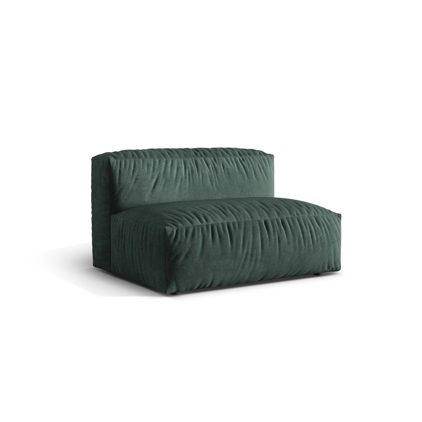 Martina Modulares Sofa Sitzelement, Sitztiefe 76 cm, aus Samt in Petrol (Vogue 12), 132x106 cm von Micadoni – Bild 3