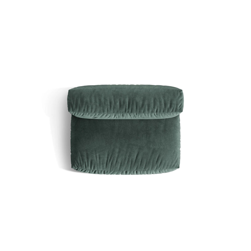 Martina Modulares Sofa Sitzelement, Sitztiefe 76 cm, aus Samt in Petrol (Vogue 12), 132x106 cm von Micadoni – Bild 5