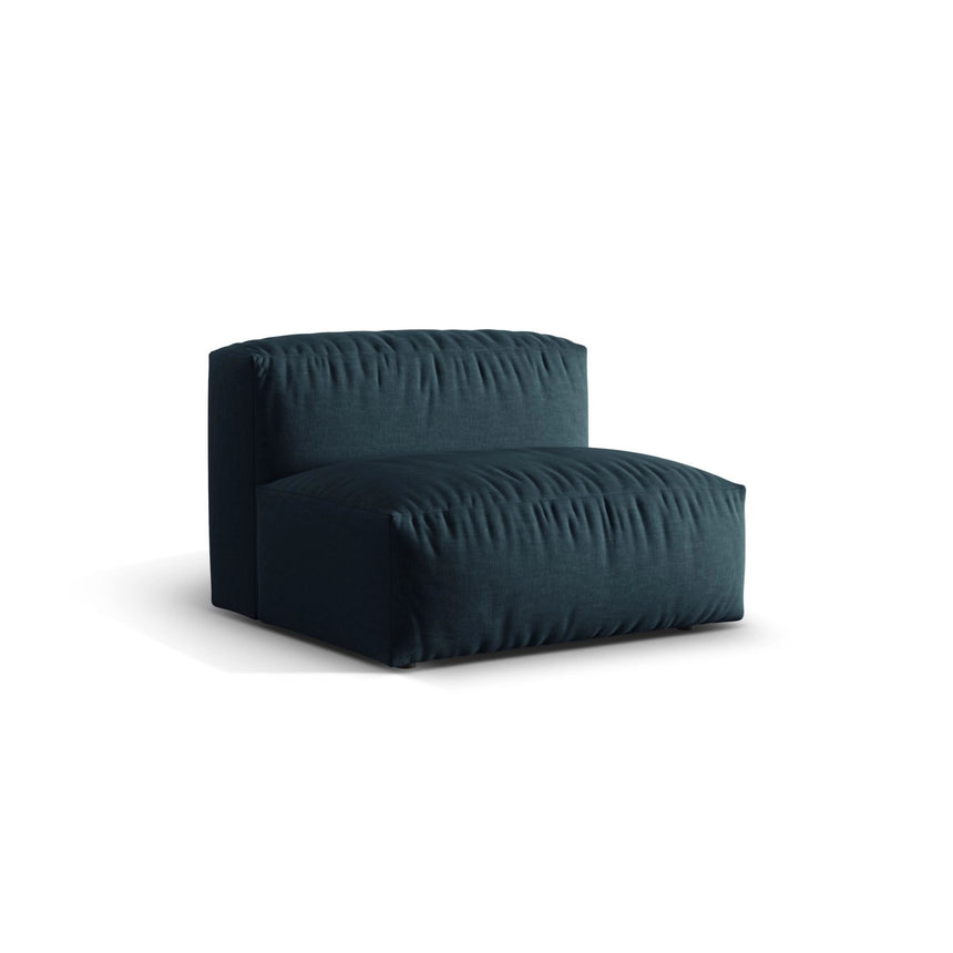 Martina Modulares Sofa Sitzelement, Sitztiefe 76 cm, aus Strukturierter Stoff in Blau Jeans (Boston Ocean), 106x90 cm von Micadoni – Bild 3