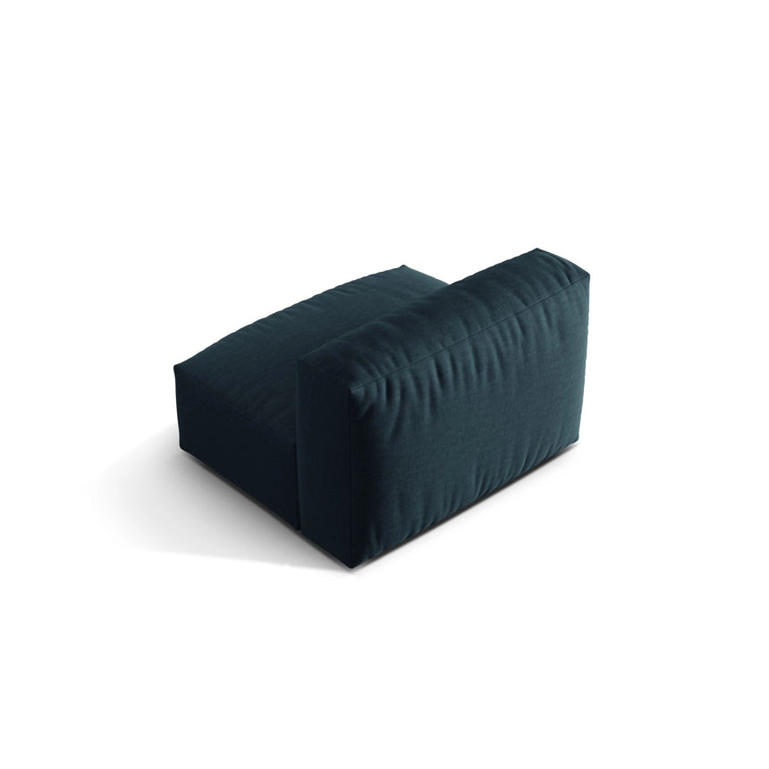 Martina Modulares Sofa Sitzelement, Sitztiefe 76 cm, aus Strukturierter Stoff in Blau Jeans (Boston Ocean), 106x90 cm von Micadoni – Bild 4
