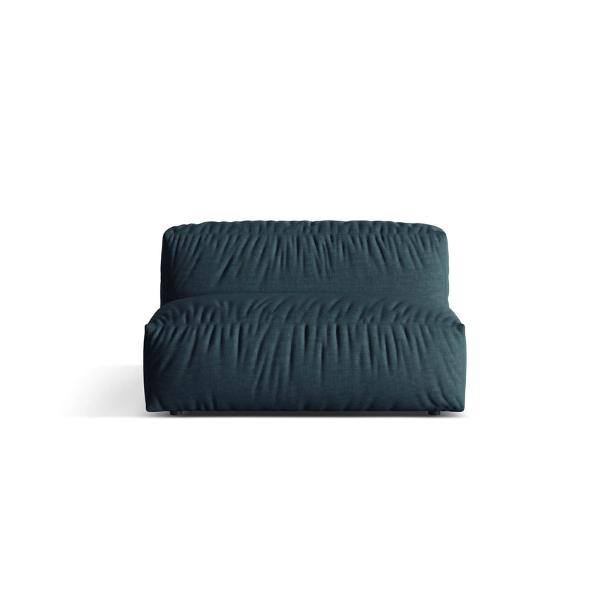 Martina Modulares Sofa Sitzelement, Sitztiefe 76 cm, aus Strukturierter Stoff in Blau Jeans (Boston Ocean), 132x106 cm von Micadoni – Bild 1
