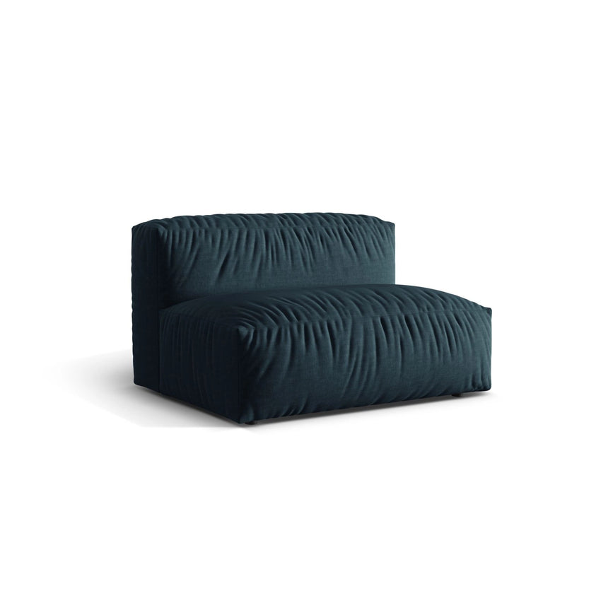 Martina Modulares Sofa Sitzelement, Sitztiefe 76 cm, aus Strukturierter Stoff in Blau Jeans (Boston Ocean), 132x106 cm von Micadoni – Bild 3