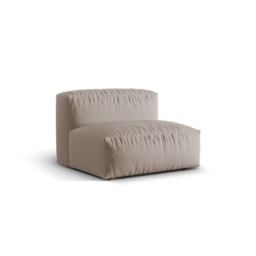 Martina Modulares Sofa Sitzelement, Sitztiefe 76 cm, aus Strukturierter Stoff in Dunkelbeige (Boston Trufa), 106x90 cm von Micadoni – Bild 3