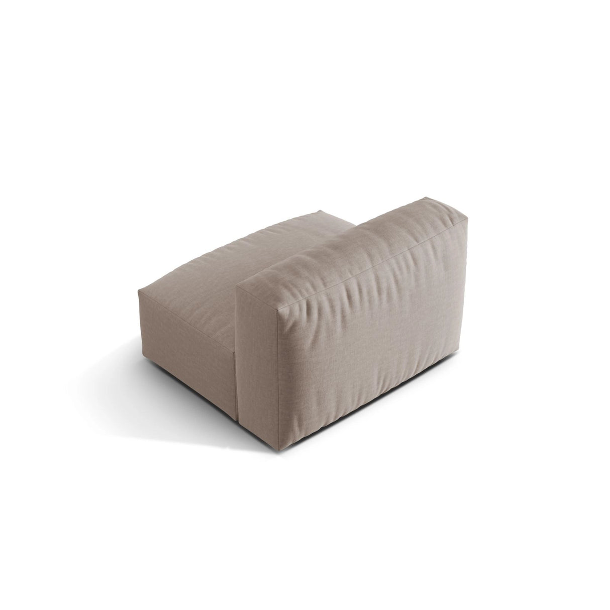 Martina Modulares Sofa Sitzelement, Sitztiefe 76 cm, aus Strukturierter Stoff in Dunkelbeige (Boston Trufa), 106x90 cm von Micadoni – Bild 4