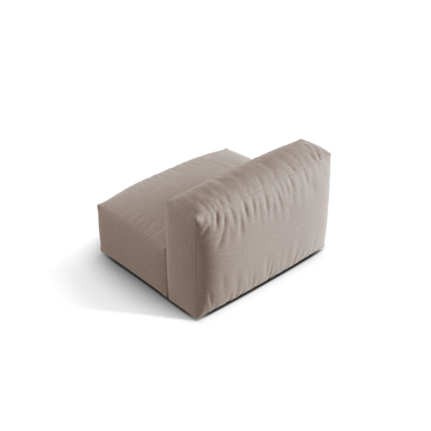 Martina Modulares Sofa Sitzelement, Sitztiefe 76 cm, aus Strukturierter Stoff in Dunkelbeige (Boston Trufa), 106x90 cm von Micadoni – Bild 4