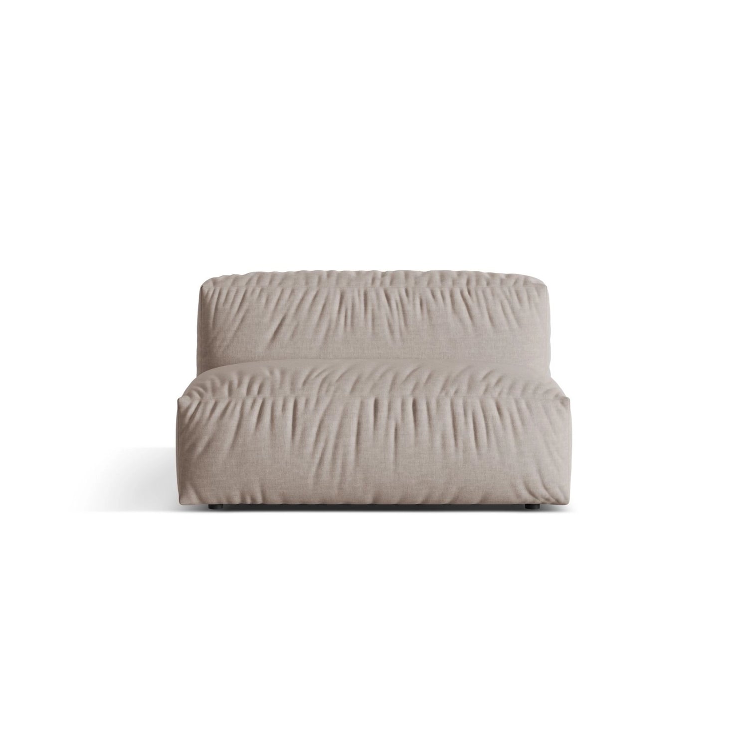 Martina Modulares Sofa Sitzelement, Sitztiefe 76 cm, aus Strukturierter Stoff in Dunkelbeige (Boston Trufa), 132x106 cm von Micadoni – Bild 1
