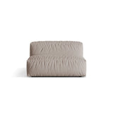 Martina Modulares Sofa Sitzelement, Sitztiefe 76 cm, aus Strukturierter Stoff in Dunkelbeige (Boston Trufa), 132x106 cm von Micadoni – Bild 1