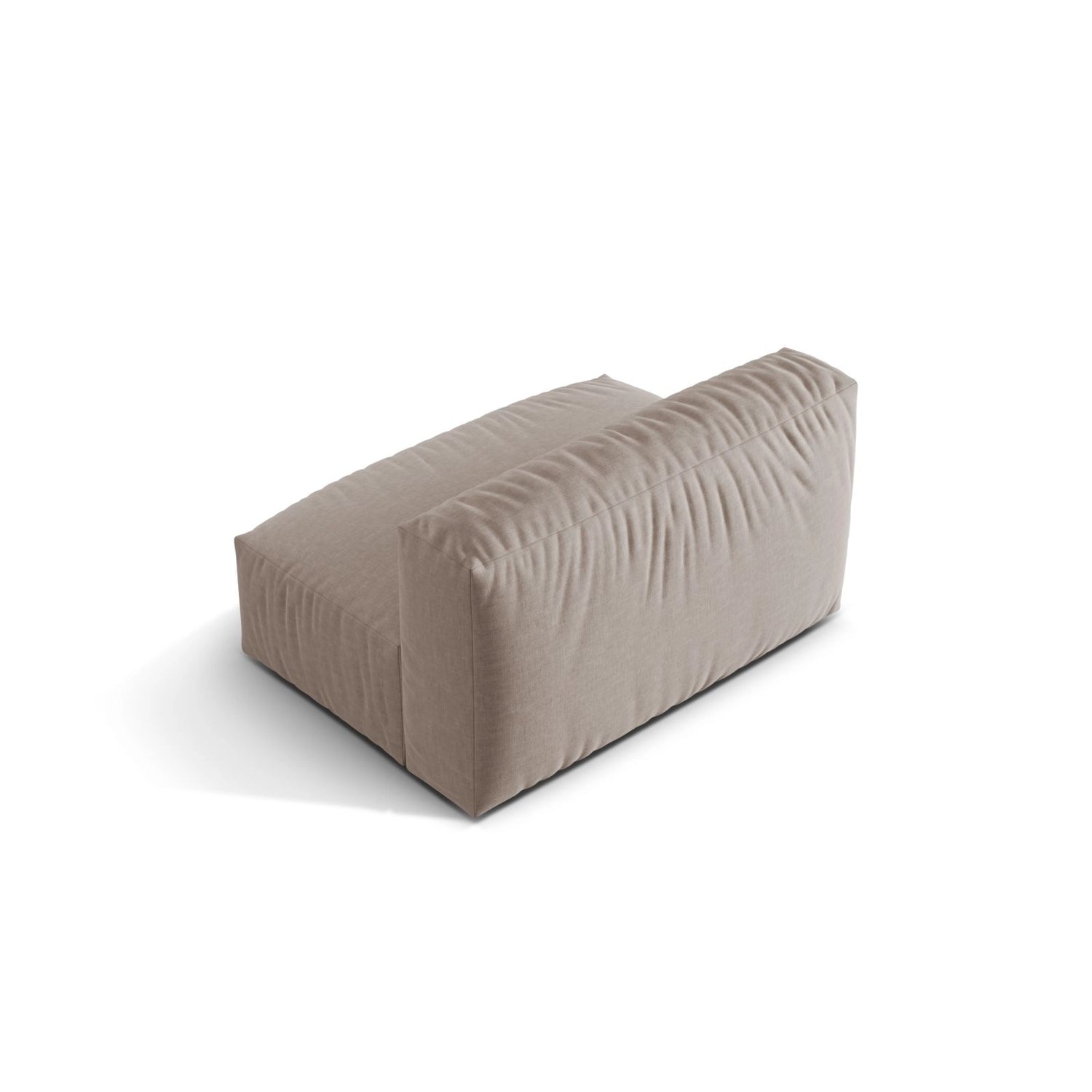 Martina Modulares Sofa Sitzelement, Sitztiefe 76 cm, aus Strukturierter Stoff in Dunkelbeige (Boston Trufa), 132x106 cm von Micadoni – Bild 4
